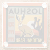 Nationaal park Joshua Tree | Jackrabbit Glazen Onderzetter (Achterkant)