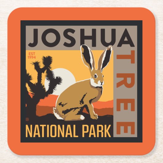 Nationaal park Joshua Tree | Jackrabbit Kartonnen Onderzetters (Voorkant)