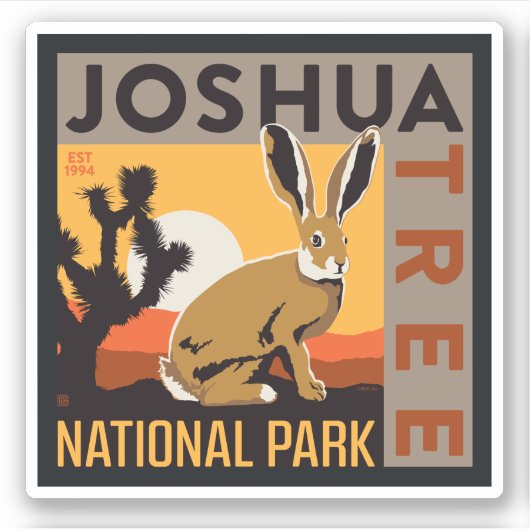 Nationaal park Joshua Tree | Jackrabbit Sticker (Voorkant)