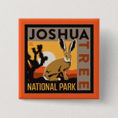 Nationaal park Joshua Tree | Jackrabbit Vierkante Button 5,1 Cm (Voorkant)