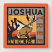 Nationaal park Joshua Tree | Jackrabbit Vierkante Klok (Voorkant)