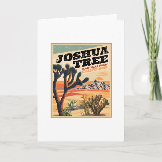 Nationaal park Joshua Tree Outdoor Vintage Kaart (Voorkant)