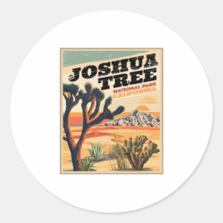 Nationaal park Joshua Tree Outdoor Vintage Ronde Sticker