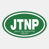 Nationaal park Joshua Tree Ovale Sticker (Voorkant)
