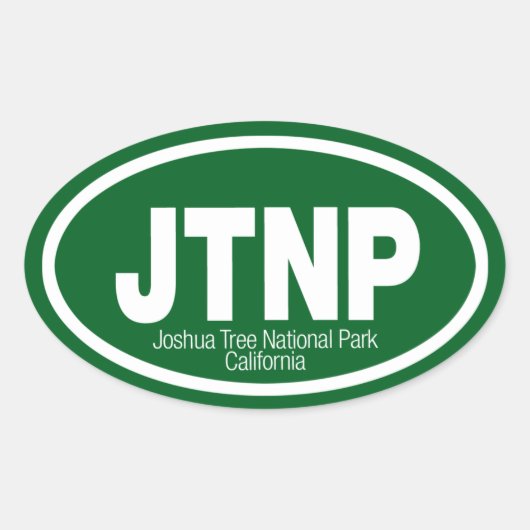 Nationaal park Joshua Tree Ovale Sticker (Voorkant)