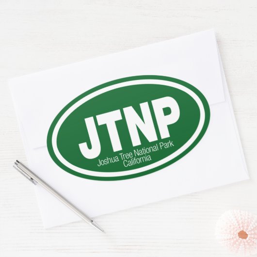 Nationaal park Joshua Tree Ovale Sticker (Envelop)