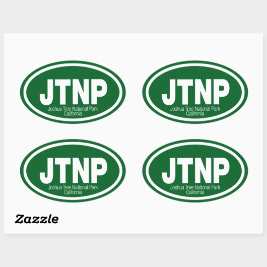 Nationaal park Joshua Tree Ovale Sticker (Vel)