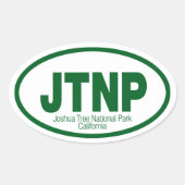 Nationaal park Joshua Tree Ovale Sticker (Voorkant)