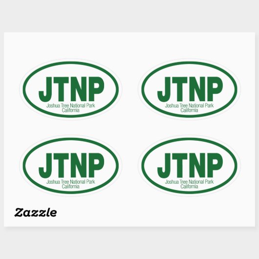 Nationaal park Joshua Tree Ovale Sticker (Vel)