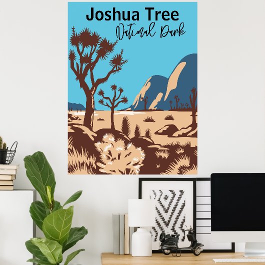 Nationaal park Joshua Tree Poster (Thuiskantoor)