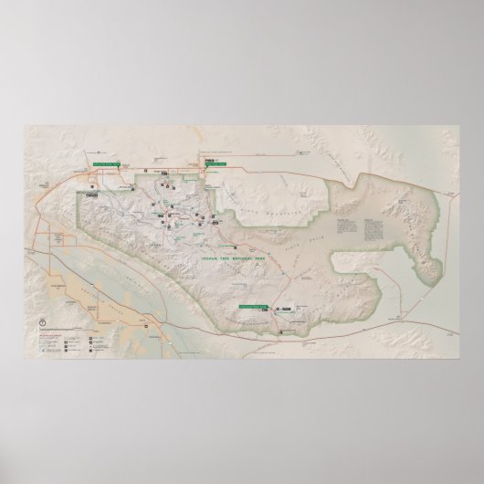 Nationaal park Joshua Tree Poster (Voorkant)