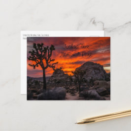 Nationaal park Joshua Tree Red Sunset Briefkaart
