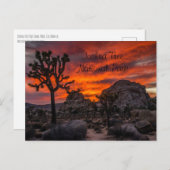 Nationaal park Joshua Tree Red Sunset Briefkaart (Voorkant / Achterkant)