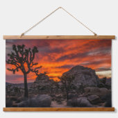Nationaal park Joshua Tree Red Sunset Hangend Wandkleed (Voorkant)