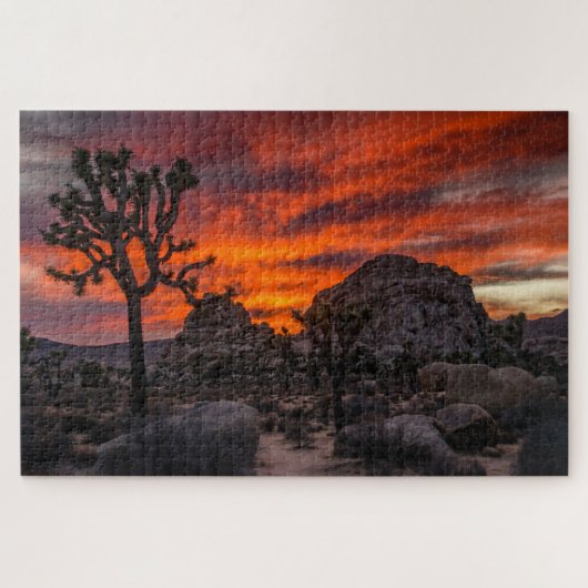 Nationaal park Joshua Tree Red Sunset Legpuzzel (Horizontaal)