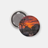 Nationaal park Joshua Tree Red Sunset Magneet (Voorkant / Achterkant)