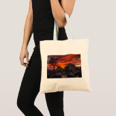 Nationaal park Joshua Tree Red Sunset Tote Bag (Voorkant (product))