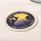 Nationaal park Joshua Tree Ronde Kartonnen Onderzetter (Gebogen)