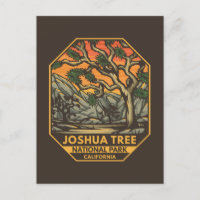 Nationaal park Joshua Tree Sunset Retro Emblem