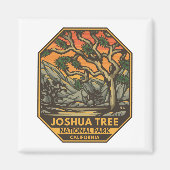 Nationaal park Joshua Tree Sunset Retro Emblem Magneet (Voorkant)