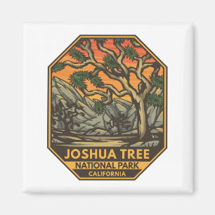 Nationaal park Joshua Tree Sunset Retro Emblem Magneet