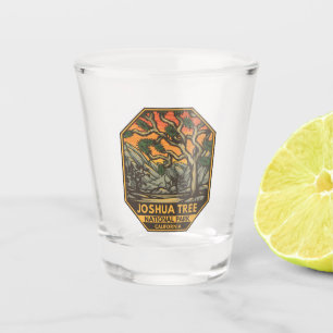 Nationaal park Joshua Tree Sunset Retro Emblem Shot Glas