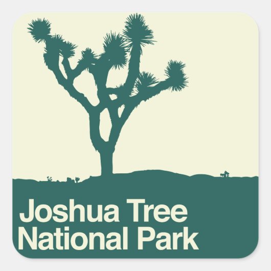 Nationaal park Joshua Tree Vierkante Sticker (Voorkant)