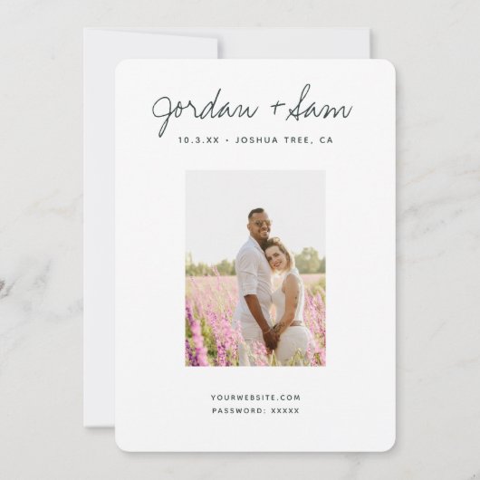 Nationaal park Joshua Tree Wedding Save the Date Kaart (Achterkant)