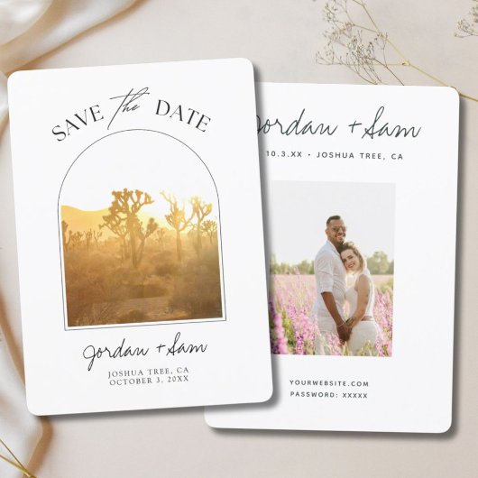 Nationaal park Joshua Tree Wedding Save the Date Kaart
