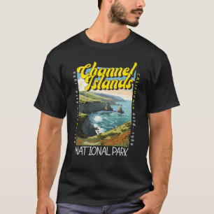 Nationaal park Kanaaleilanden Noodlijdende Retro T-shirt