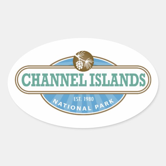 Nationaal park Kanaaleilanden Ovale Sticker (Voorkant)