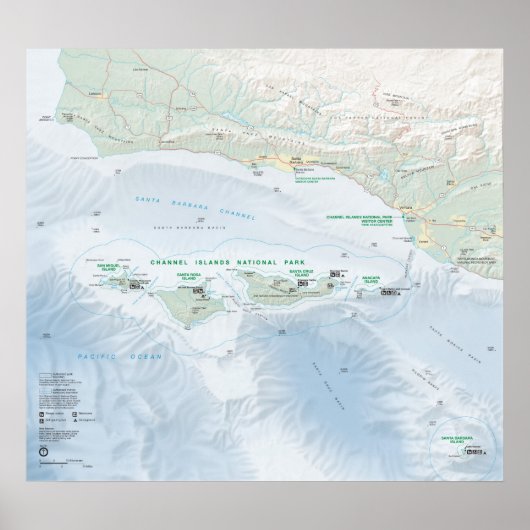 Nationaal park Kanaaleilanden Poster (Voorkant)