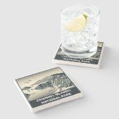 Nationaal park Kanaaleilanden Stenen Onderzetter (Zijkant)