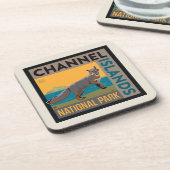 Nationaal park Kanaaleilanden | vossen Bier Onderzetter (Linkerzijde)