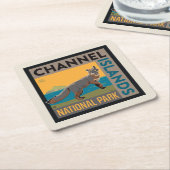 Nationaal park Kanaaleilanden | vossen Kartonnen Onderzetters (Schuin)