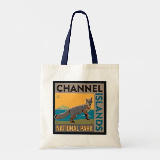 Nationaal park Kanaaleilanden | vossen Tote Bag (Achterkant)