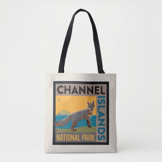 Nationaal park Kanaaleilanden | vossen Tote Bag (Voorkant)