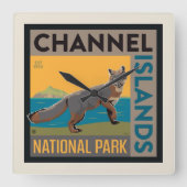 Nationaal park Kanaaleilanden | vossen Vierkante Klok (Voorkant)