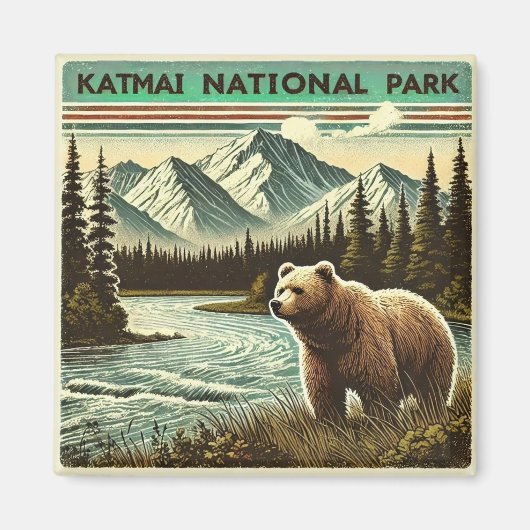 Nationaal park Katmai Magneet (Voorkant)