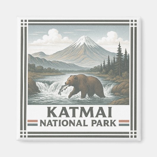 Nationaal park Katmai Magneet (Voorkant)