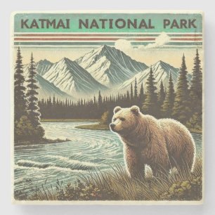 Nationaal park Katmai Stenen Onderzetter