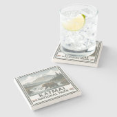 Nationaal park Katmai Stenen Onderzetter (Zijkant)