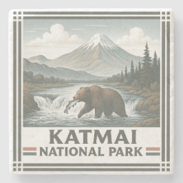 Nationaal park Katmai Stenen Onderzetter
