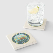 Nationaal park Katmai Stenen Onderzetter (Zijkant)