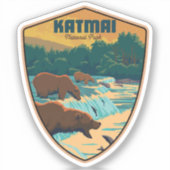 Nationaal park Katmai Sticker (Voorkant)