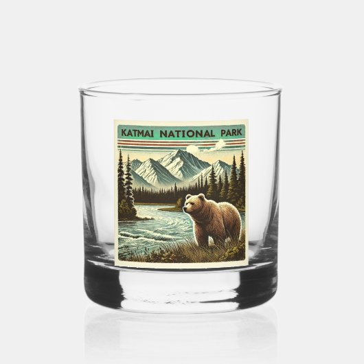 Nationaal park Katmai Whisky Glas (Achterkant)