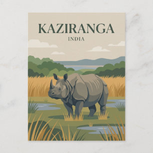 Nationaal park Kaziranga India Briefkaart