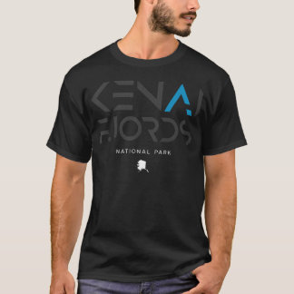 Nationaal park Kenai Fjords Alaska Retro Tonaal T-shirt