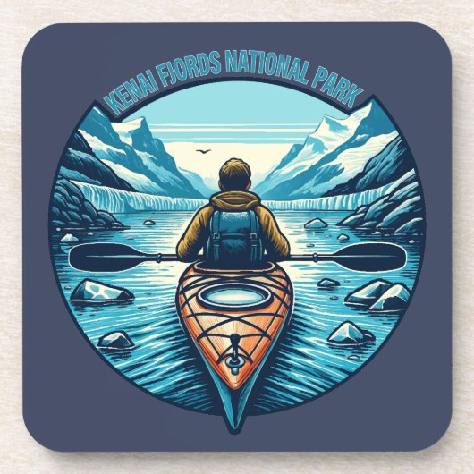 Nationaal park Kenai Fjords Bier Onderzetter (Voorkant)