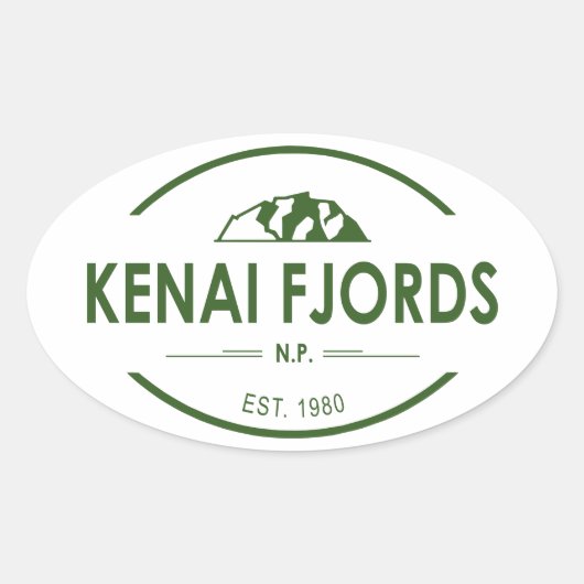 Nationaal park Kenai Fjords Ovale Sticker (Voorkant)